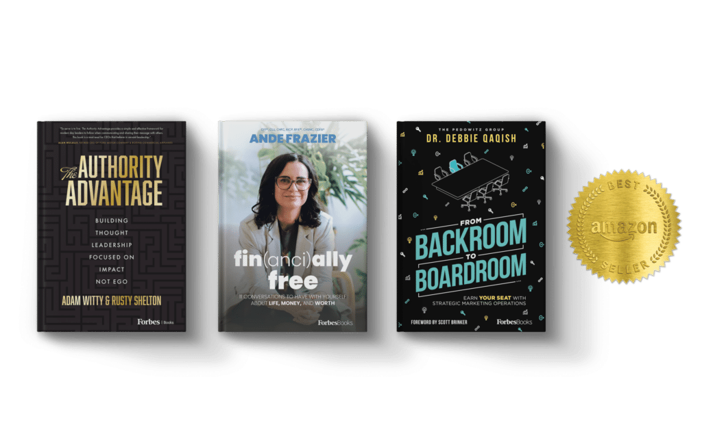 authority advantage financially free and backroom to boardroom covers